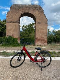 Bici elettrica Coppi rossa