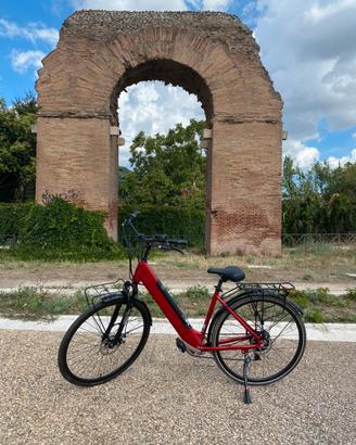 Bici elettrica Coppi rossa