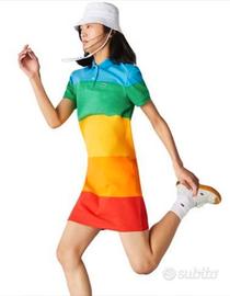 Lacoste X Polaroid striped dress multicolor