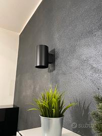 Lampada applique Nero doppia luce led