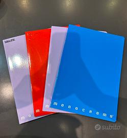 quaderni a righe non utilizzati