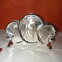 porta tovaglioli o carte in silver plaited anni 70