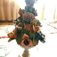 Vaso di fiori in ceramica di Capodimonte