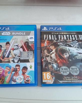 ps4 the Sims 4 + final fantasy 14 online