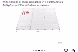 Rampa di carico wiltec ripiegabile in 3