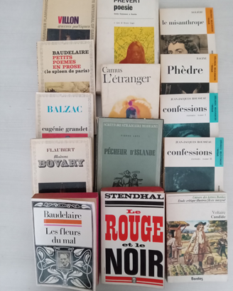 Baudelaire,Stendhal,Flaubert,Prevert,Balzac ecc