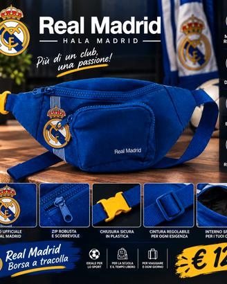 Marsupio Real Madrid Blu Reale - Come Nuovo