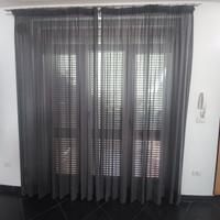 Tende grigie misto lino e seta