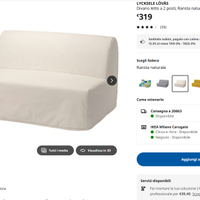 Divano letto IKEA LYCKSELE LÖVÅS 2 posti