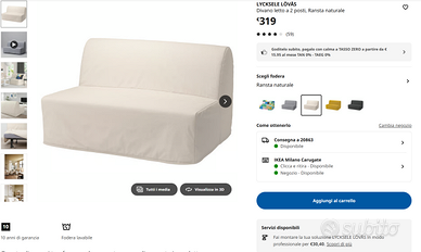 Divano letto IKEA LYCKSELE LÖVÅS 2 posti