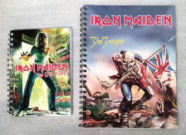 Iron Maiden quaderni tappi birra penna memorabilia