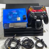 Consolle ps4 pro +2 controller +5 giochi + caricab