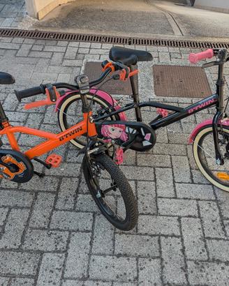 Coppia Biciclette bambino 3-7 anni 16" decathlon