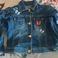 Giubbotto di jeans con maniche a sbuffo 18/24 mesi