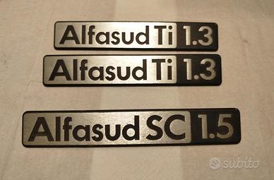 Scritta sigla modello Alfa Romeo Alfasud ti e sc