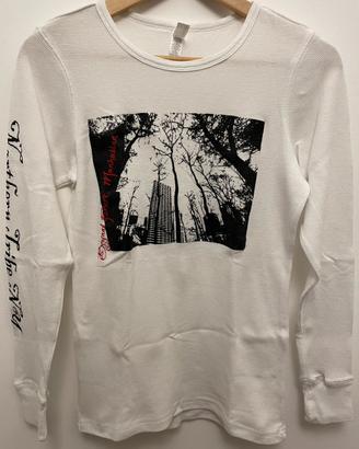 Maglia bianca stampa Manhattan M - Next Level