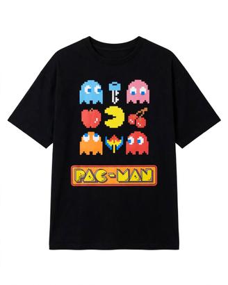 Maglia Pac-Man Nera L Oversize - Nuova