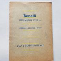 Benelli 50 Sport Scooter Normale 1958 manuale uso
