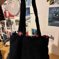 Borsa in velluto nero handmade