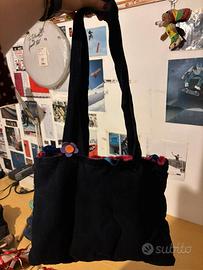 Borsa in velluto nero handmade