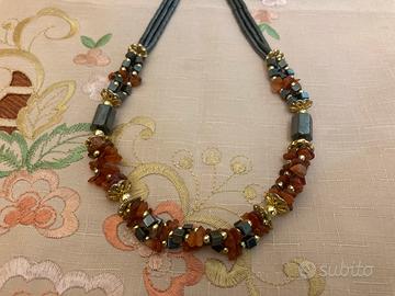 Collana vintage anni 70 simil corallo