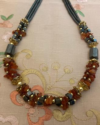 Collana vintage anni 70 simil corallo
