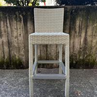4 sgabelli in rattan sintetico