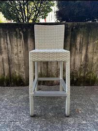 4 sgabelli in rattan sintetico