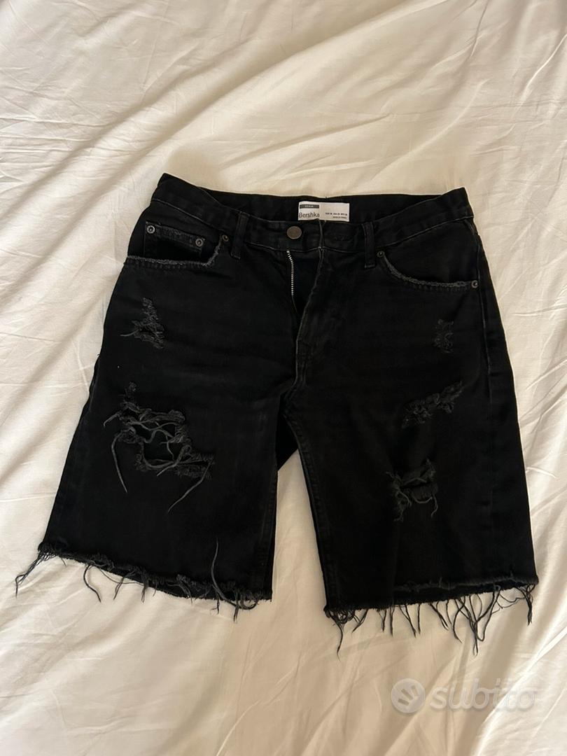 Cargo Bershka Pantaloncini Neri Pantaloni Cargo Neri Pantaloncini