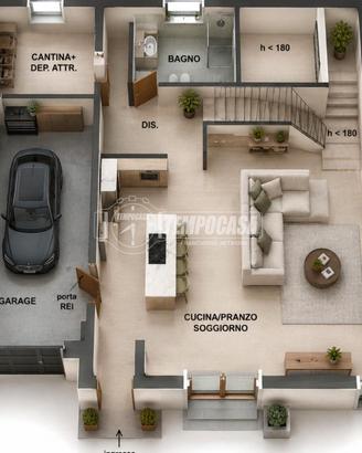 Villetta a schiera completamente ristrutturata con