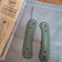 Guancette micarta verde per knafs lander 1