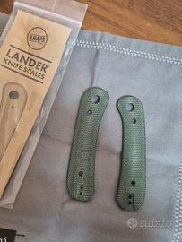 Guancette micarta verde per knafs lander 1