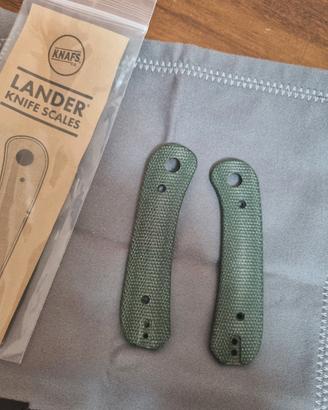 Guancette micarta verde per knafs lander 1