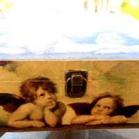 Bauletto scatola legno portagioie decoupage foto