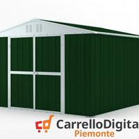 Box struttura lamiera Acciaio 327x307 verde scuro