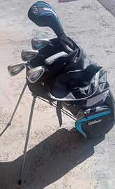 SET MAZZE DA GOLF WILSON CON SACCA donna-ragazzo