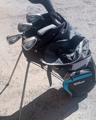 SET MAZZE DA GOLF WILSON CON SACCA donna-ragazzo