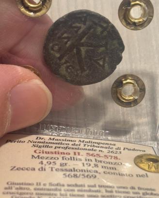 Moneta  Giustino II  Impero Romano Bizantino