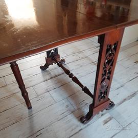 Arr Antichità Tavolo Inglese a bandelle 