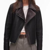 Giacca stile aviatore effetto montone