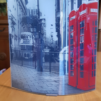 Lampada da muro in vetro serigrafato