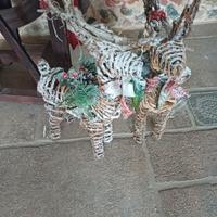 renne natalizio in vimini