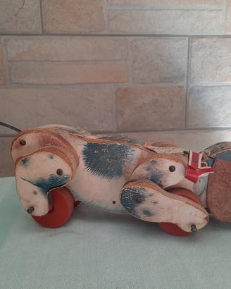 Gioco/cane in legno vintage 