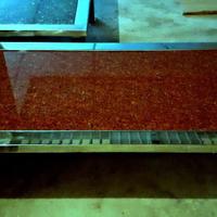 2 tavolini da salotto in granito e acciaio cromato