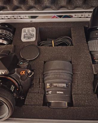 Sony Alpha A900 con valigetta e corredo