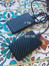 memorie esterne usb 1 TB e 500GB