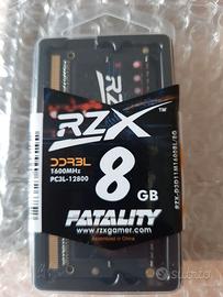 Memoria RAM DDR3L Notebook 8GB RZX Fatality