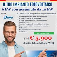 Contributo PNRR del 40 % per impianti fotovoltaici
