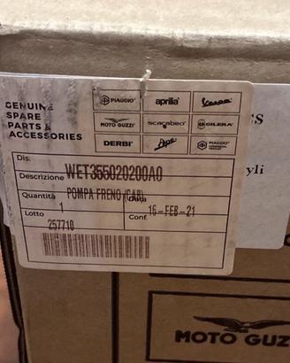 Pompa Freno Originale Piaggio