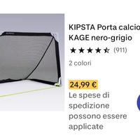 2 Porte calcio Kipsta + borsone in omaggio
